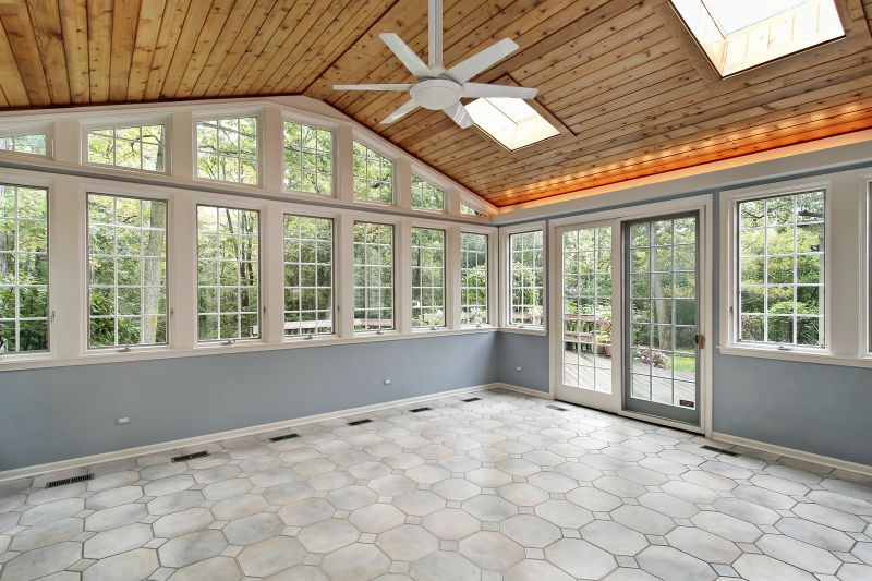 Sunroom with Large Windows